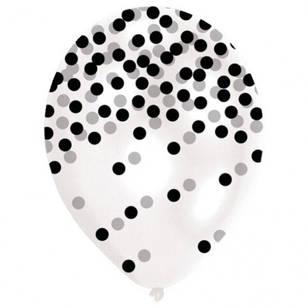 Balony nadruk Konfetti 11 cali 6 szt