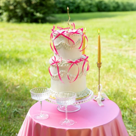 Pikkery Toppery kokardki ciemnoróżowe 10 szt.