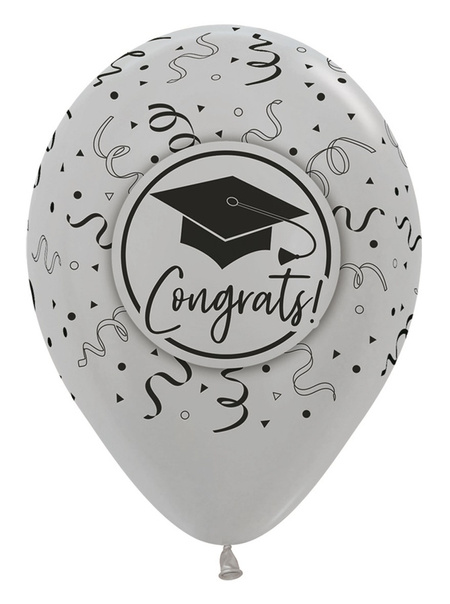 Balon Sempertex Congrats! Gratulacje! student uczeń 12 cali 1 szt. mix