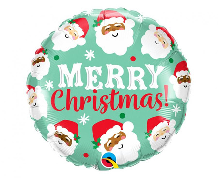 Balon foliowy Ho Ho Ho Merry Christmas - Mikołaje 45 cm