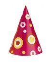 Czapeczka papierowa 1szt w kolorowe kółka