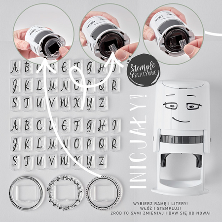 Pieczątka samotuszująca NIO Inicjały - ozdobne