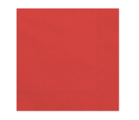 Serwetki gładkie 33 x 33 cm 20 szt. ciemny czerwony