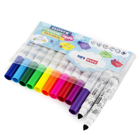 Flamastry Pisaki spieralne zapachowe 12 kolorów Easy