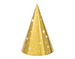 Czapeczki papierowe Złote w gwiazdki 6 szt. Sylwester