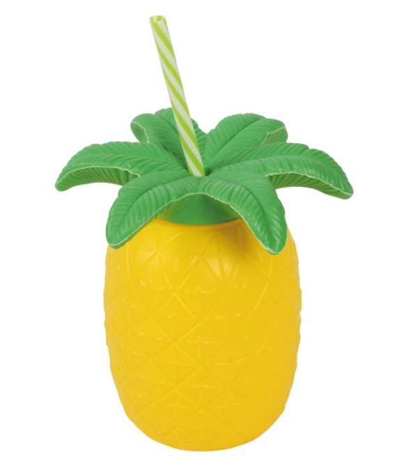 Hawajski kubek pucharek ze słomką