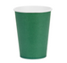 Kubeczki papierowe jednokolorowe ciemny zielony 250ml 6 szt. PartyDeco