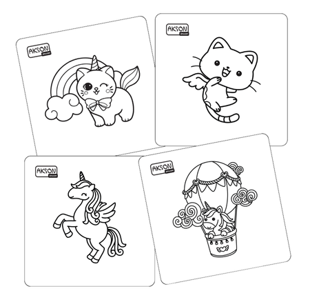 Karty do zabaw JEDNOROŻCE zestaw 20 szt. do kolorowania