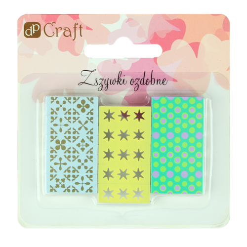 Zszywki dekoracyjne Wzory, Gwiazdki, Kropki