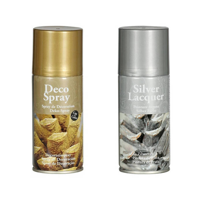 Farba, Lakier do dekoracji w sprayu - złoty /srebrny