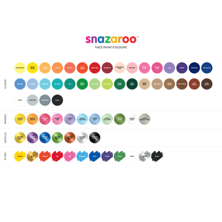 Zestaw BOX 1500 Farby do malowania twarzy i ciała Snazaroo