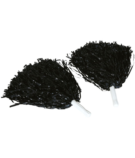 Pompony Cheerleaderki CZARNE 2 szt.