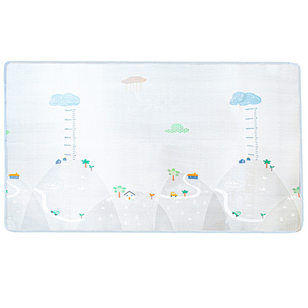 Mata edukacyjna piankowa miarka wzrostu szara 200 x 180 cm