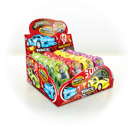 Lizak Autko 3w1 Lizak, gwizdek i zabawka 1 szt.