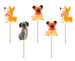 Świeczki na tort pikery PIESKI 5 szt.