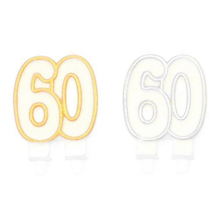 Świeczka urodzinowa na tort  "60"
