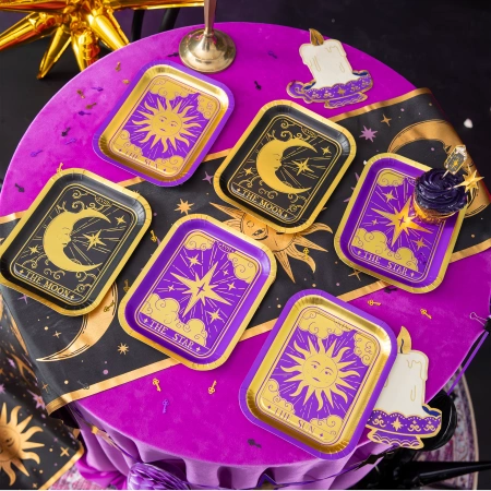 Talerzyki papierowe Andrzejki Wróżki Magia 6 szt.20 x 15 cm