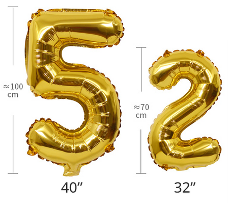 Balon foliowy CYFRA CZARNA 32" 67 cm (na hel)