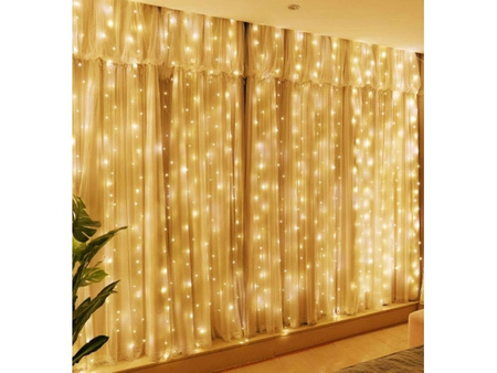 Girlanda lampki Świąteczne kurtyna 300 LED 3x3m
