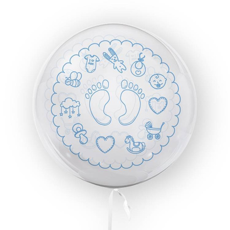Kula transparentna balon foliowy Bubble 45 cm - Baby Shower