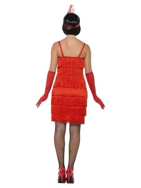 Sukienka lata 20. strój Dama Retro Czerwony rozmiar S OUTLET zepsuty zamek