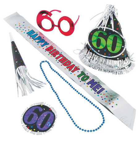 Zestaw akcesoria party na 60 urodziny dla solenizanta