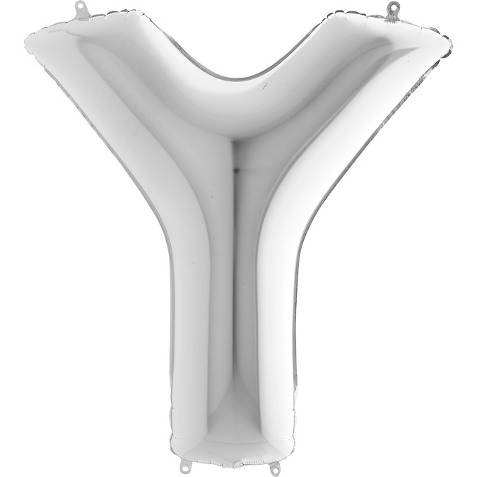 Balon foliowy litera Y alfabet srebrna 40 cali