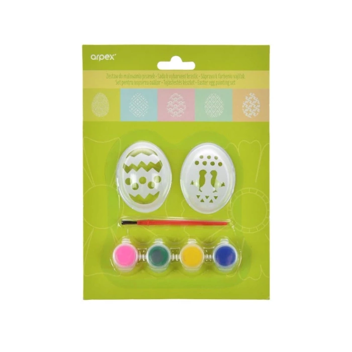 Zestaw do malowania jajek pisanek 2 szablony i 4 farbki