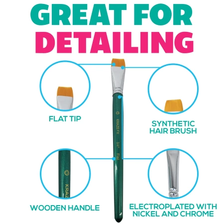 Pędzel do malowania twarzy i ciała KrazeFX - Flat 3/4