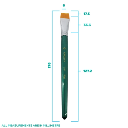 Pędzel do malowania twarzy i ciała KrazeFX - Flat 3/4