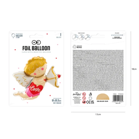 Balon foliowy Amorek Love 91 x 81,5cm