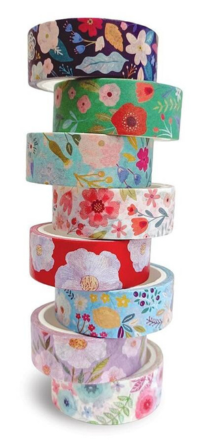 Taśma dekoracyjna GARDEN mix wzorów kwiatowych 5m 1 szt.