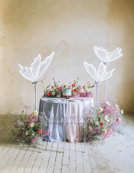 Motyl LED dekoracja świetlna neon 80 cm