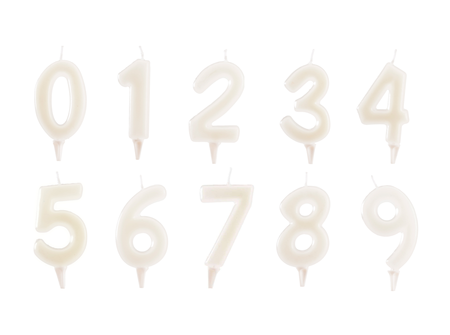 Świeczka urodzinowa na tort cyfra fluorescencyjna świecąca w ciemności