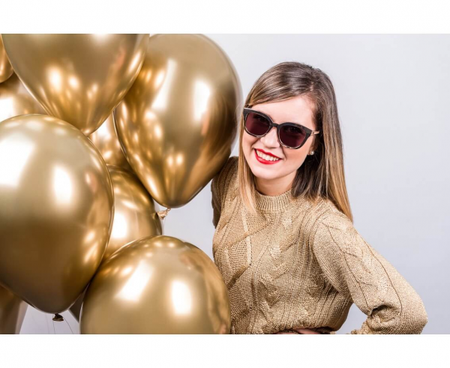 Balony Chrome Shiny 13" Gemar ZŁOTY 50 szt.