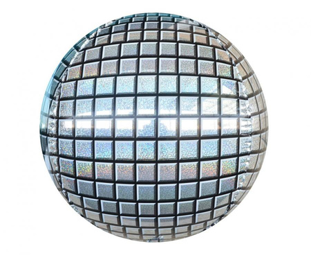 Kula DISCO srebrna balon foliowy 16 cali 40 cm