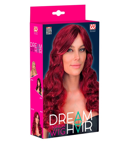 Peruka długa ciemno czerwona Taylor