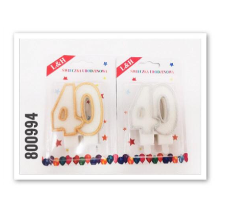 Świeczka urodzinowa na tort "40"