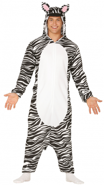 Strój onesie kigurumi ZEBRA piżama - OUTLET - zepsuty zamek