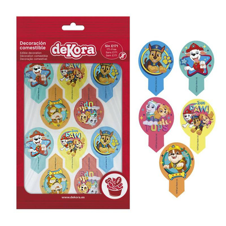 Jadalne dekoracje muffinek Psi Patrol 20 szt.