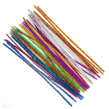 Druciki kreatywne METALIZOWANE 30 cm 40szt