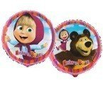 Masha i Niedźwiedź dwustronny okrągły balon foliowy 18''
