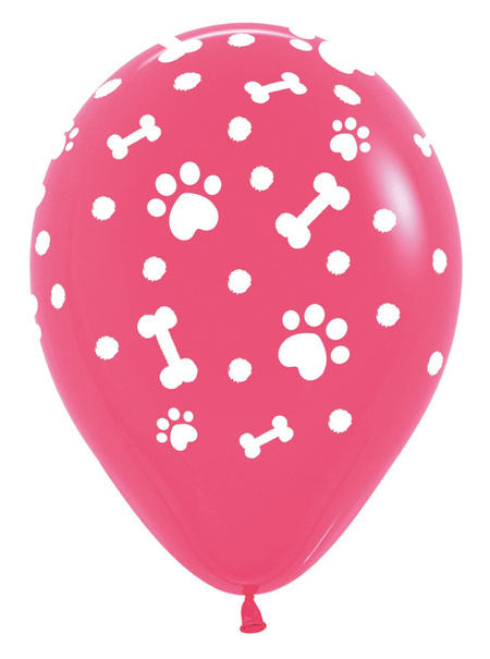 Balon Sempertex Paw Prints GIRL psie łapki 12 cali 1 szt. mix