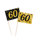 Toppery dekoracyjne, pikery na imprezę 60-ste urodziny 50 szt.