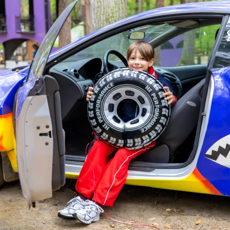 Balon foliowy Racing Car Koło 68x75 cm