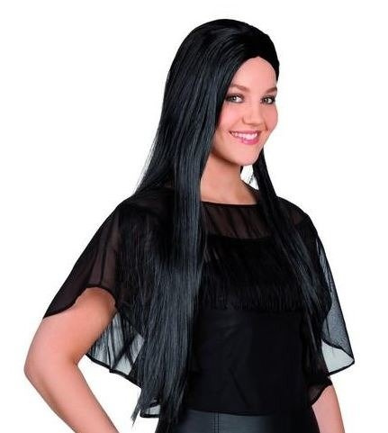 Peruka długa czarna 434