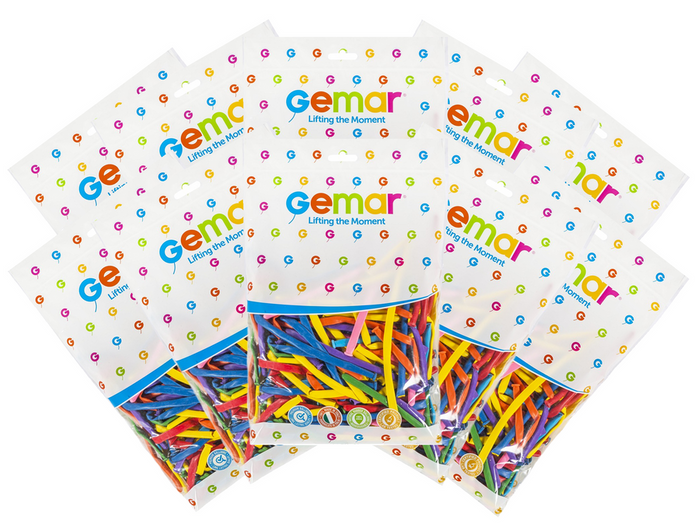 10x Gemar MIX 100szt Q260 balony do modelowania ZESTAW