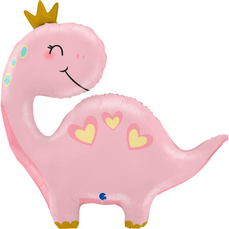 Dinozaur różowy balon foliowy 28 cali