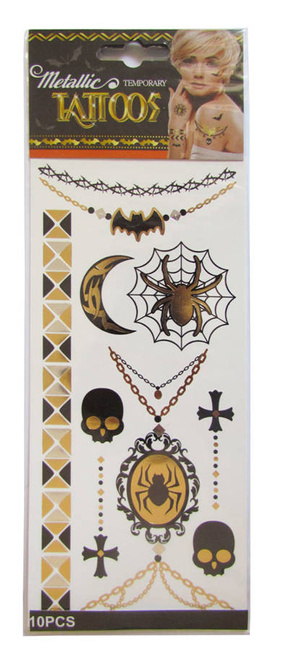Tatuaże zmywalne na halloween Metallic mix