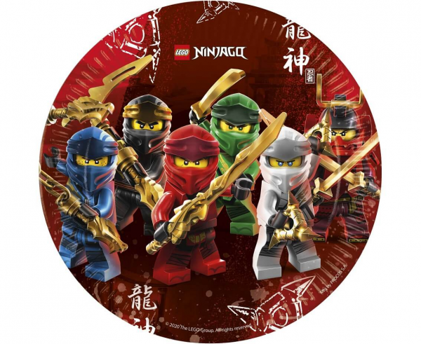 Talerzyki papierowe LEGO Ninjago 23 cm 8 szt.
